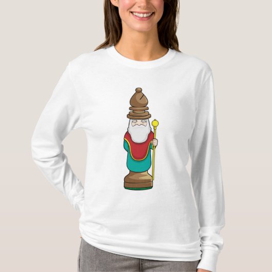 Schachstück Bishop Schach T-Shirt (Vorderseite)
