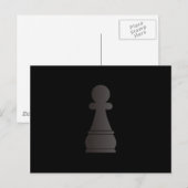 Schachstück "Black Pawn" Postkarte (Vorne/Hinten)