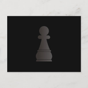Schachstück "Black Pawn" Postkarte