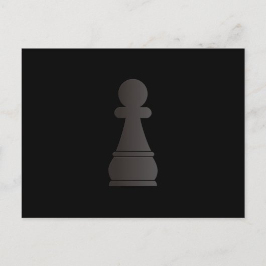 Schachstück "Black Pawn" Postkarte (Vorderseite)