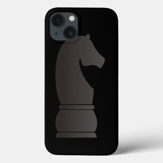 Schachstück des schwarzen Ritters Case-Mate iPhone Hülle (Rückseite)