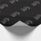 Schachstück des schwarzen Ritters Geschenkpapier (Ecke)
