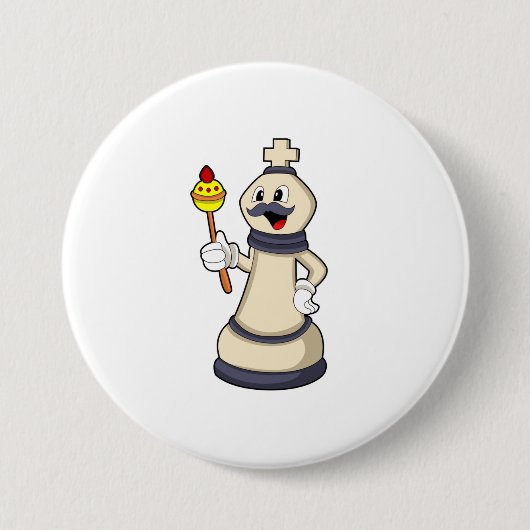 Schachstück King bei Schach.PNG Button (Vorderseite)