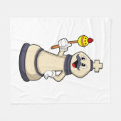 Schachstück King bei Schach.PNG Fleecedecke (Vorderseite (Horizontal))