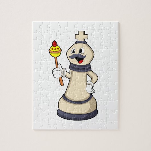 Schachstück King bei Schach.PNG Puzzle (Vertikal)