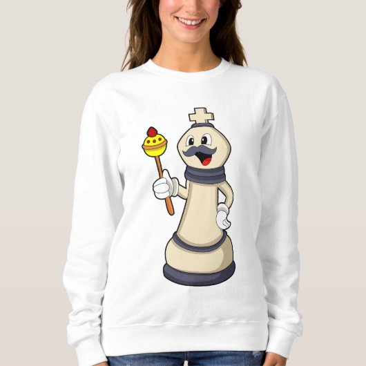 Schachstück King bei Schach.PNG Sweatshirt (Vorderseite)