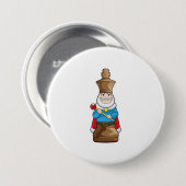 Schachstück King Chess Button (Vorne & Hinten)