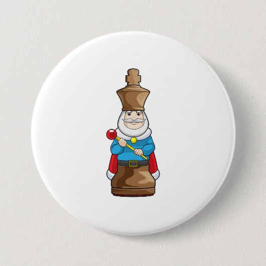 Schachstück King Chess Button (Vorderseite)