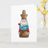 Schachstück King Chess Karte (Gelbe Blume)