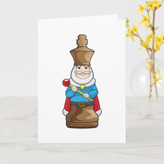 Schachstück King Chess Karte (Gelbe Blume)