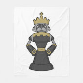 Schachstück King Crown Schach Fleecedecke (Vorderseite)