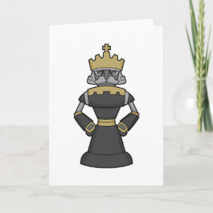 Schachstück King Crown Schach Karte