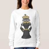 Schachstück King Crown Schach Sweatshirt (Vorderseite)