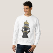 Schachstück King Crown Schach Sweatshirt (Vorne ganz)