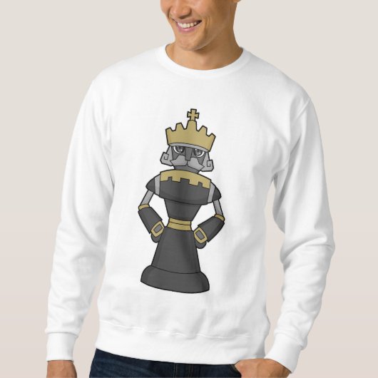 Schachstück King Crown Schach Sweatshirt (Vorderseite)