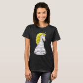Schachstück Knight Unicorn Schach T-Shirt (Vorne ganz)