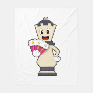 Schachstück Königin beim Schach.PNG Fleecedecke