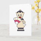 Schachstück Königin beim Schach.PNG Karte (Gelbe Blume)