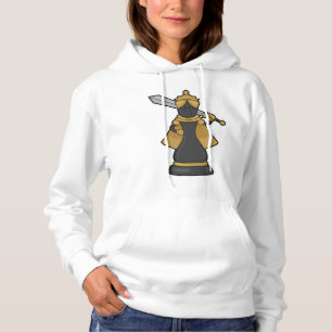 Schachstück Königin im Schach mit Schwert Hoodie