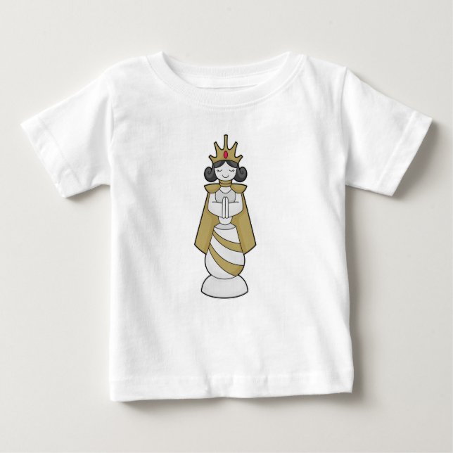 Schachstück Königin Kronschach Baby T-shirt (Vorderseite)