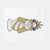 Schachstück Königin Kronschach Fleecedecke (Vorderseite (Horizontal))