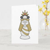 Schachstück Königin Kronschach Karte (Gelbe Blume)