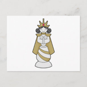 Schachstück Königin Kronschach Postkarte