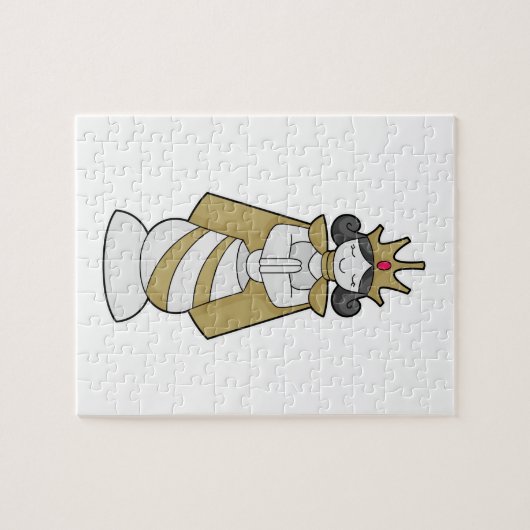 Schachstück Königin Kronschach Puzzle (Horizontal)