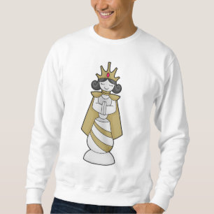 Schachstück Königin Kronschach Sweatshirt