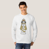Schachstück Königin Kronschach T-Shirt (Vorne ganz)