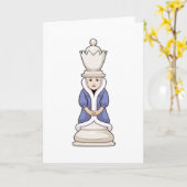 Schachstück Königin Schach Karte (Gelbe Blume)