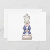 Schachstück Königin Schach Postkarte (Vorne/Hinten)