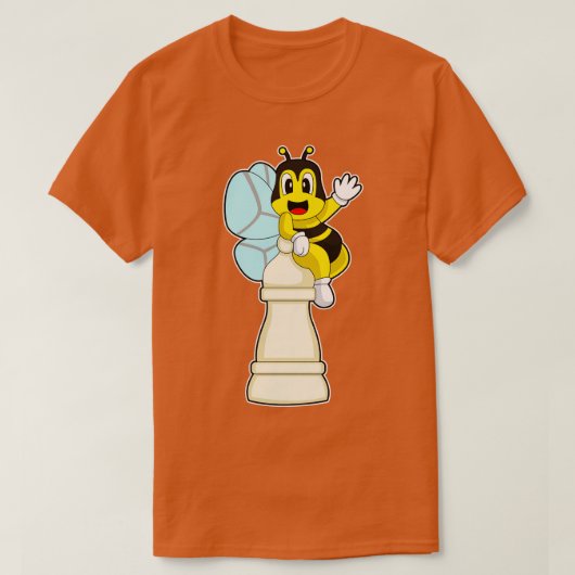 Schachstück Pawn Bee Schach T-Shirt (Design vorne)