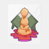 Schachstück Pawn Fleecedecke (Vorderseite)