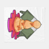 Schachstück Pawn Fleecedecke (Vorderseite (Horizontal))