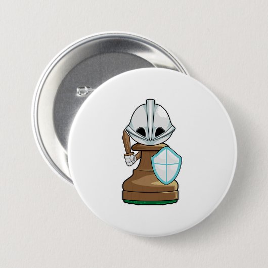 Schachstück Pawn Schach Button (Vorne & Hinten)