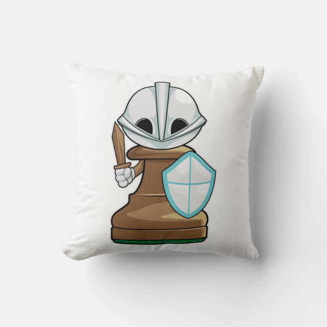 Schachstück Pawn Schach Kissen (Vorderseite)