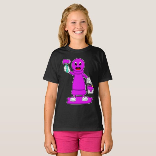 Schachstück Pawn Schach Painter T-Shirt (Vorne ganz)