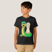 Schachstück Pawn Snake Schach T-Shirt (Vorne ganz)