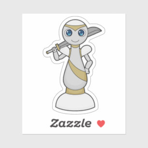 Schachstück Pawn Sword Schach Aufkleber