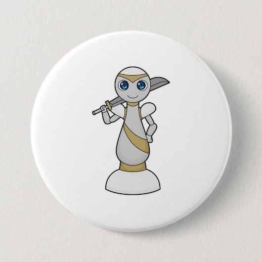 Schachstück Pawn Sword Schach Button (Vorderseite)