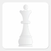 Schachstück Quadratischer Aufkleber (Vorderseite)
