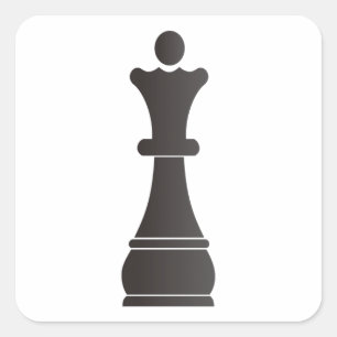 Schachstück Quadratischer Aufkleber