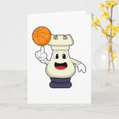 Schachstück Rook Basketball Sports Karte (Gelbe Blume)
