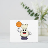 Schachstück Rook Basketball Sports Postkarte (Stehend Vorderseite)