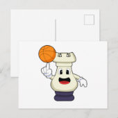Schachstück Rook Basketball Sports Postkarte (Vorne/Hinten)