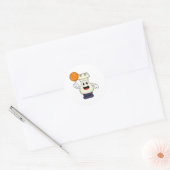 Schachstück Rook Basketball Sports Runder Aufkleber (Umschlag)