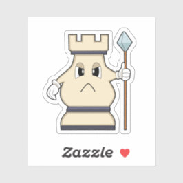 Schachstück Rook bei Schach.PNG Aufkleber