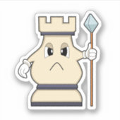 Schachstück Rook bei Schach.PNG Aufkleber (Vorderseite)