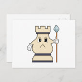 Schachstück Rook bei Schach.PNG Postkarte (Vorne/Hinten)